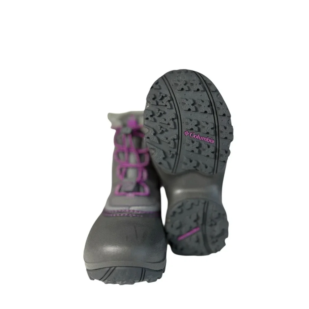 Columbia Youth Bugaboot Plus IV Omni-Heat Boot- Gray/Purple Girls Size 1Y NO BOX